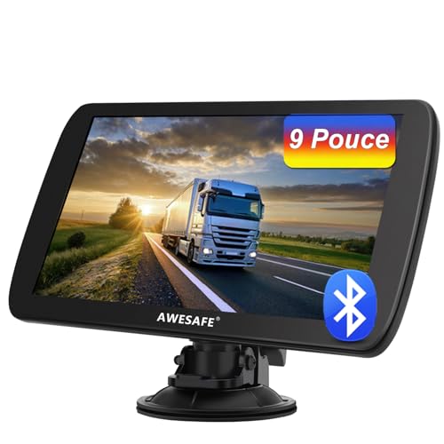 AWESAFE-GPS-Heavy-Weight-GPS-Car-9-Inch-Touch-Screen-52-National-Mapping-Free-Updates-Every-Year-with-Bluetooth-Hands-Free-Function