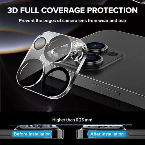 Image of FabeKee Tempered Glass Screen Protector Compatible for iphone 16 pro | Front And Back Screen Guard With camera lens protector 3 in 1 (iphone 16 pro)