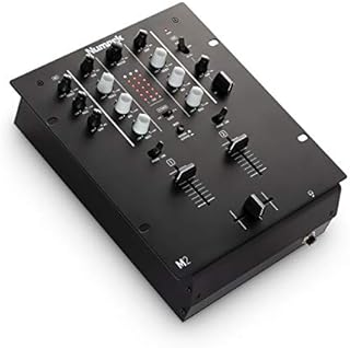 Numark M2 - 2-Channel Scratch DJ Mixer, Rack Mountable with 3-Band EQ, Microphone Input and Replaceable Crossfader with Reverse and Slope Controls