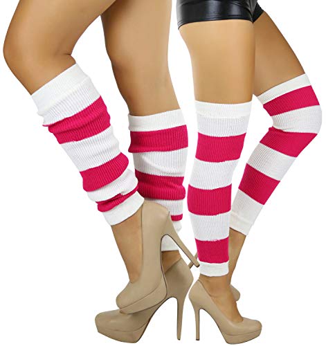 Image of ToBeInStyle Women's Long Over The Knee Leg Warmers Bright Thigh High