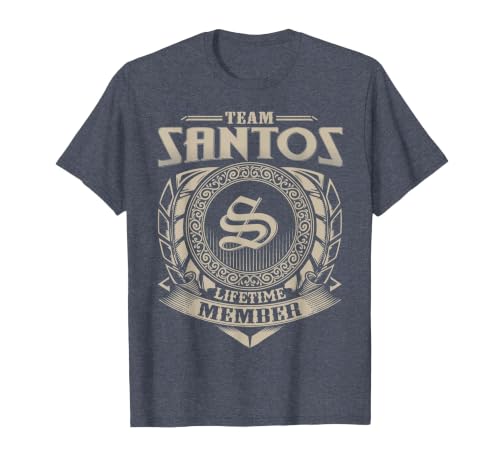 Team Santos Lifetime Member Vintage Santos Family T-Shirt, Men, Heather Blue, 6X-Large