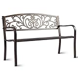 Photo Gallery fantask panchina da giardino in metallo, 126 x 60 x 85 cm, per 2-3 persone, panca in ghisa con schienale e braccioli, panca in metallo, durevole, facile da pulire Photo Gallery fantask panchina da giardino in metallo, 126 x 60 x 85 cm, per 2-3 persone, panca in ghisa con schienale e braccioli, panca in metallo, durevole, facile da pulire