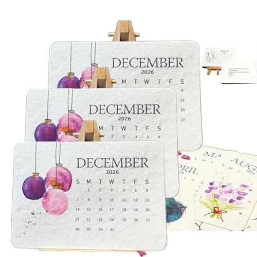 Eco-Friendly Plantable Love Seed Calendar 2026, Perfect Modern Greening Calendars