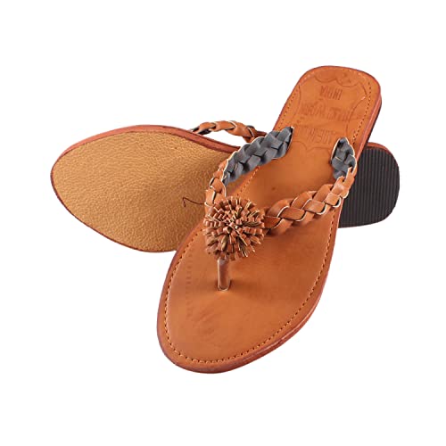 Women Rajasthani Handmade Ethnic Casual Jaipuri Slipper/Chappal