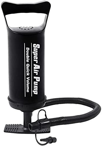 Bomba de mano  Bomba de aire doble rápida para inflable, bomba de aire manual de inflado rápido, bomba de aire manual portátil con 3 boquillas para
