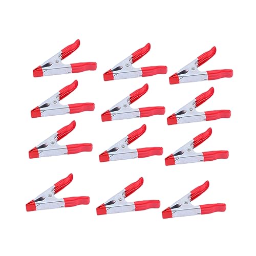 Yardenfun 20pcs 4 Photo Folder Spring Clamp Pliers Clamps for Wood Spring Clip Office Clip Accessories Outdoor Clips Backdrop Clamp Squeeze Clamps Camping Tents Heavy Bracket Clip Metal Red