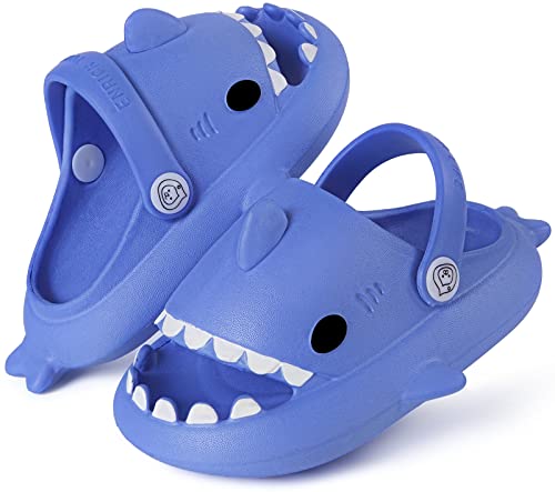 Image of KVbabby Kids Shark Slides Boys Girls Cloud Sandals | Cloud Sandals，Open Toe，Beach Pool Water Shoes，Slip-on，Lightweight，Non-Slip，Soft，Flexible，EVA Slippers