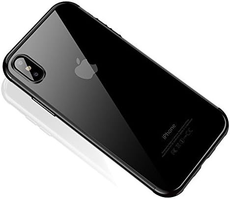 Pnizun - CAFELE soft TPU case for iPhone X Xr Xs Max cases ultra thin transparent plating shining case for iPhone Xs Mixed silicon cover [Black For iPhone Xs]
