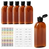 LiangSanXin 6 Stk 100ml Plastik Reiseflaschen für Shampoo Lotion Duschgel