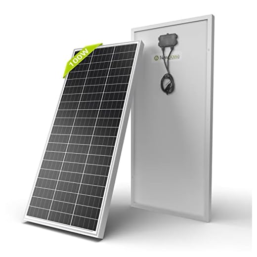 Newpowa 100 Watt Monocrystalline 100W 12V Solar Panel High Efficiency Mono Module RV Marine Boat Off Grid