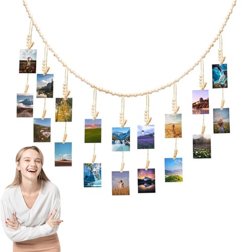 RXKFIGX Boho Wall Decor, Collage Hanging Picture Frames with String - Image 2