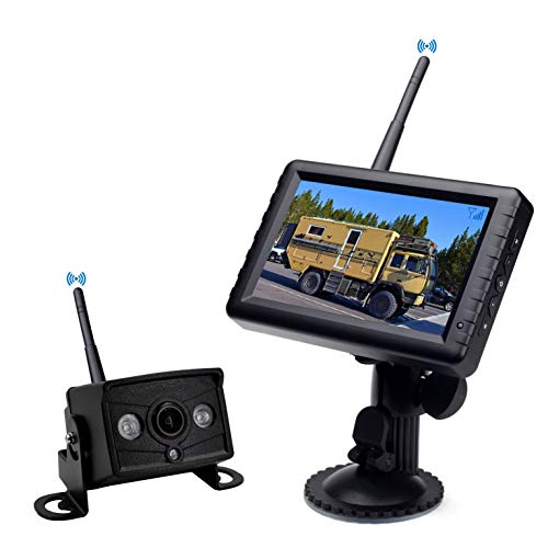 CAMONS HD Wireless Backup Camera Kit with Stable Digital Signal, 5’’ Monitor