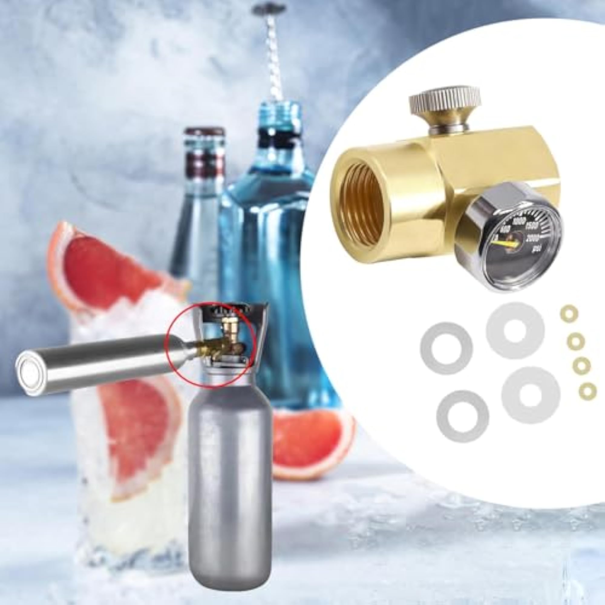 Soda Bottle CO2 Refill Connector Adapter