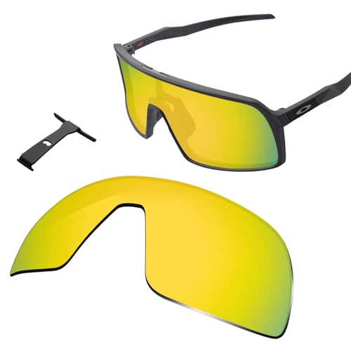 Image of 100% Precise-Fit Replacement Sunglass Lenses & Black Wicket for Oakley Sutro OO9406