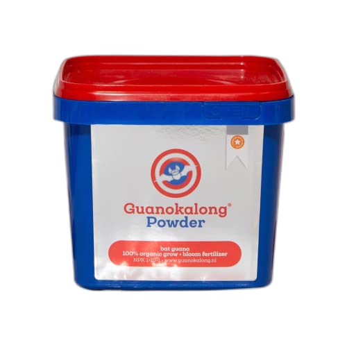 Guanokalong Guano de Murciélago en Polvo (Powder) 1Kg. Fertilizante orgánico 100% natural, interior o exterior, liberación...