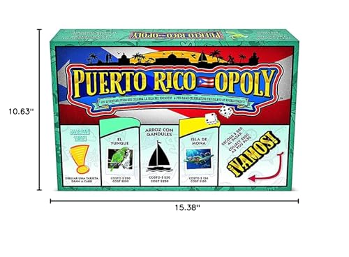 Late for The Sky Puerto RICO-OPOLY juego de mesa bilingüe miniatura 6
