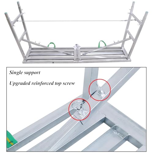 Échafaudage pliant anti-chute avec surface en treillis stable capacité 330 LB