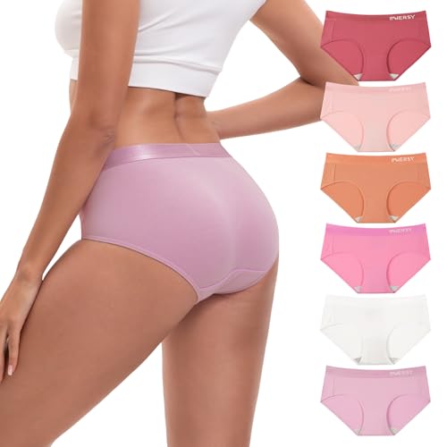 INNERSY Bragas Mujer Algodon Cintura Media Cuecas Mulher