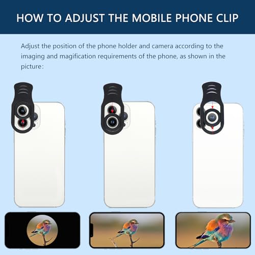 BLACKICE 18X25 Monocular Telescope, Monocular Telescope Smartphone for Adult with BAK4 Prism, Lightweight Monocular with Smartphone Adapter Suitable for Watching Sports, Fishing, Bird Watching