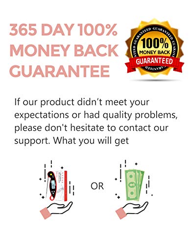 Habor Instant Read Meat Thermometer, IPX6 Waterproof Digital Cooking Thermometer with Auto Rotating Backlit Display and Magnet, Ultra-fast Food Thermometer for Kitchen BBQ Milk Grill Candy