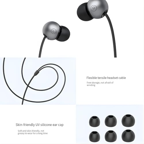 Image of Type-C Wired Earphones for Xiaomi Mi 4c Dual Magnetic Dynamic Drivers, Clear Bass Stereo Sound, in-Line Mic & Call Control (STB.09.c.1TB)