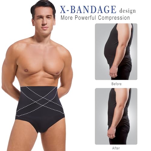 Men`s Shapewear Tummy Control Shorts Compression, Slimming Body Shaper,Men Boxer Briefs Underwear4