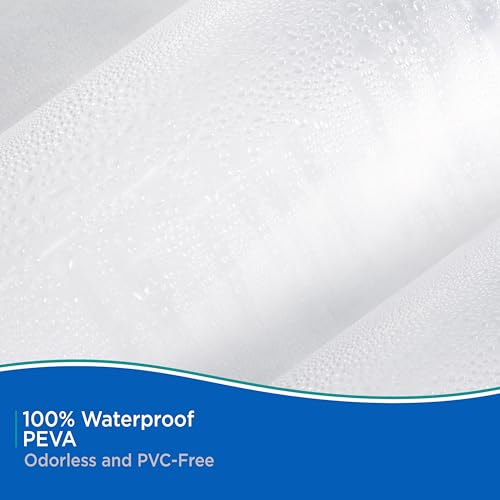 Rideau de douche PEVA imperméable Kenney doublure transparente 178x183 cm - 6