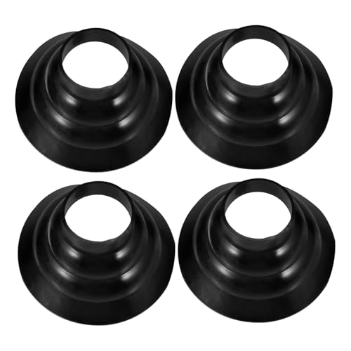 BUTIFULSIC 4pcs Walking Stick Cover Walking Stick Tips Crutch End Mat Cane Tips Trekking Pole Foot Covers Climbing Cane Foot Cover Crutch Tips Non-Slip Crutch Feet Tip Black Plastic