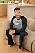 NITAGUT Men's Pajama Set Long Sleeve Sleepwear 2 Piece Loungewear with Pockets Soft Comfy Nightwear,Black-M