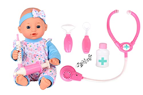 Gigo 12” Baby Doll with Medical Set in Gift Box