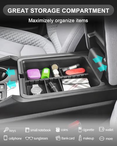 Image of CDEFG Center Console Organizer Compatible with 2023-2025 Honda Pilot /2024-2026 Ridgeline /2024-2026 Passport Accessories Middle Console Organizer Armrest Tray Storage Box