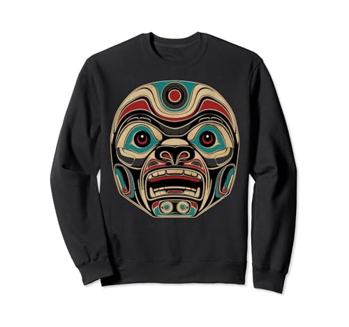 Oso espiritual tótem estilo indio nativo americano de Alaska II Sudadera