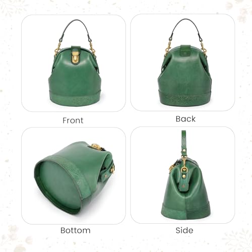 Image of OLD TREND Doctor Bucket Crossbody Handbag | Luxurious and Versatile Bag for Women | Genuine Cowhide Leather