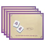 Mahjong Regel- Und Punktekarten Set - Referenzkarten Mit Kombinationslisten Und Klarer Anleitung Für Einsteiger Und Fortgeschrittene Zuhause Party gesellschaftliche Zusammenkünfte Reisen Urlaub Feiern