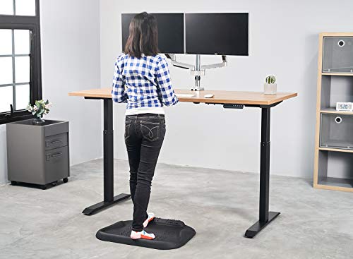 Image of FEZIBO Anti-Fatigue Standing Desk Mat - Ergonomic Not-Flat Cushion Mat with Foot Massage Pad for Office and Home Floor