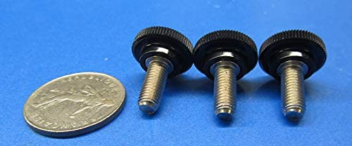 18-8 SS Plastic Head Knurled Thumb Screws FT 1/4-28 x .625" Length, 10 Pack