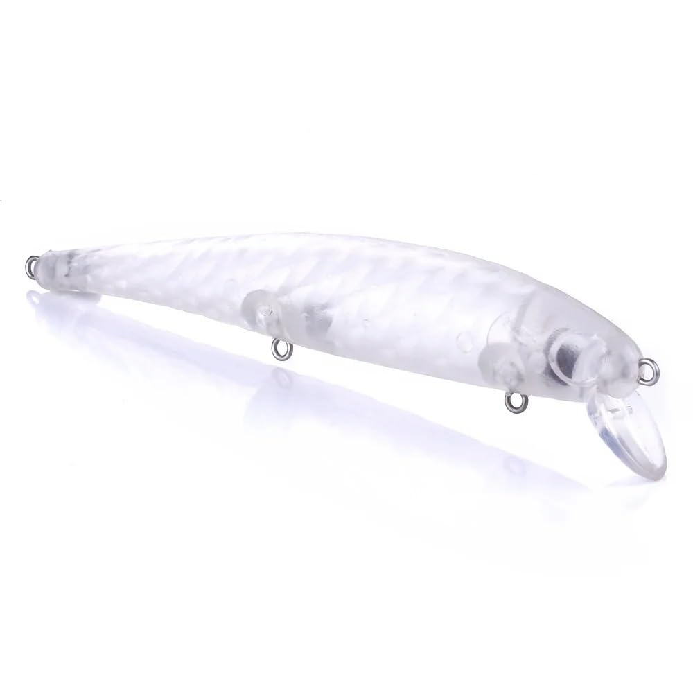 100pcs Minnow 9.8g/15g/27.9g señuelos de Pesca de embrión no Pintado Artificial