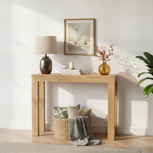 Plank+Beam Modern Solid Wood Console Table, 46 Inch...