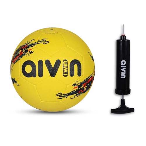 Image of Aivin Strong Football Size 5 with Ball Pump Rubber Moulded Soccer Ball
