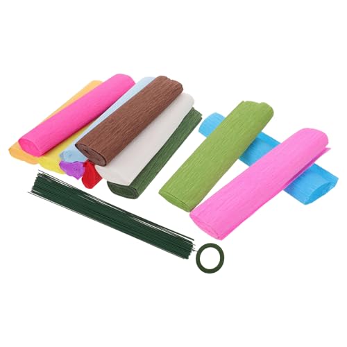 Kit fleurs papier crépon 12 couleurs pastel foncées pour créer sans limite