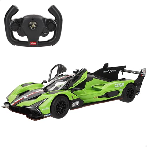 COLORBABY RASTAR Coche teledirigido Lamborghini SC63, A Escala 1:14, Producto eléctrico, Luces Delanteras, Puertas manuales y Control Remoto, 6 Funciones, Licencia Oficial, A Partir de 6 años (41324)