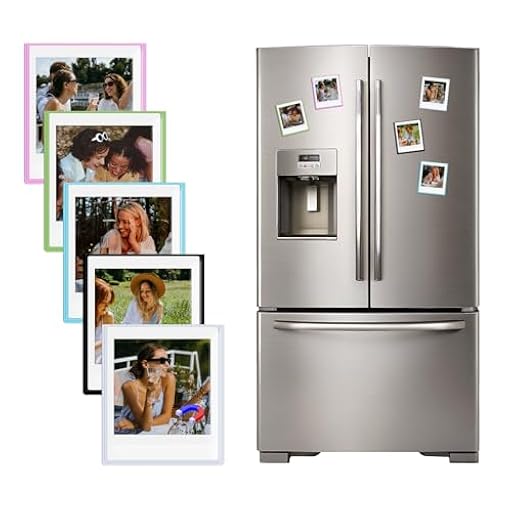 HIYQIN Paquete de 5 Marcos de Fotos Magnéticos para Película Instax Square (76x 82mm), Marcos de Fotos para Refrigerador, Compatibles con Instax Square SQ1/SQ20/SQ40/SQ10/SQ6/SP3 - Colorido | Ya disponible en tu tienda friki favorita! En mundofriki.es!