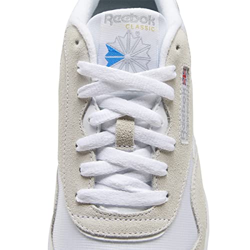 Reebok Men's Classic Nylon Sneaker, White/White/LGTGRE, 7
