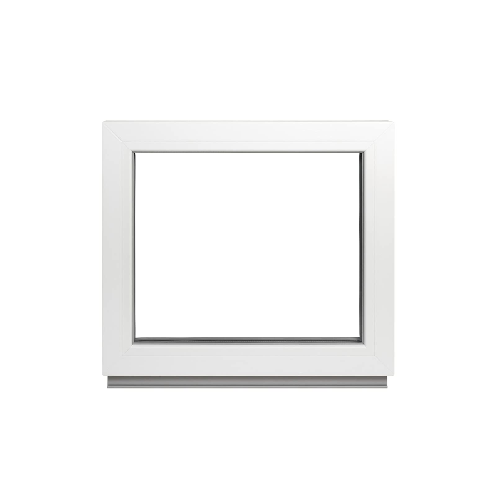 Framex Finestra per Cantina PVC 70x60 cm Bianco Doppio Vetro | Doppio Vetro 32 mm, Larghezza x Altezza: 700 x 600 mm, per Cantina, Garage, Casetta da Giardino e Ripostiglio