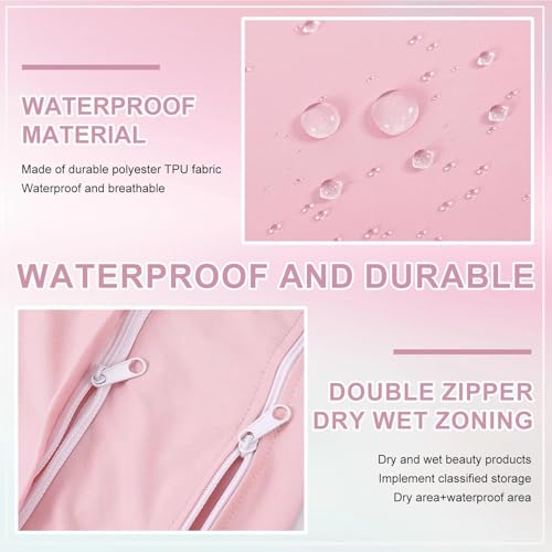 Zyiphor 3 Stück Nassbeutel Schwimmen, Wetbag Schwimmsachen mit Zwei Taschen, Wasserdichter Nasstasche mit Griff, Wiederverwendbar Yoga Bag für Schmutzige, Nasse Badeanzüge, Strandtücher (36 x 30 cm)