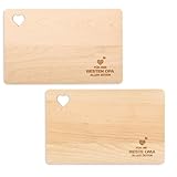 Oma und Opa Geschenk 2 Stück Frühstücksbrettchen Holz Set mit Gravur, Holzbrettchen Geschenk...