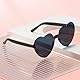 flintronic 2 Paar Hippie Herzförmige Brille, Transparente Candy Color Sonnenbrille für Geburtstagsfeier, Halloween, LNeuheit Party ustige Partybrillen für Erwachsene, Jungen und Mädchen