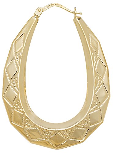 Créoles or 375/1000 femme anti-allergie 40mm : finissez-en avec les bijoux qui ternissent