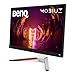 BenQ MOBIUZ EX3210U Gaming Monitor Weiß 32" 4K UHD IPS, 144Hz, 1ms, HDMI 2.1, FreeSync, HDR600, 98% P3, 99% Adobe RGB, Eye-Care, Fernbedienung, Kompatibel mit PS5/Xbox Series X 4K bei 120Hz