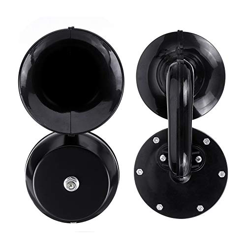 JenNiFer Lega Nera del Fischio del Gomito del Corno dell'Aria della Lumaca Singola/Doppia di 12V 130Hz 126Db / 130Db per I Camion dell'automobile - 02#
